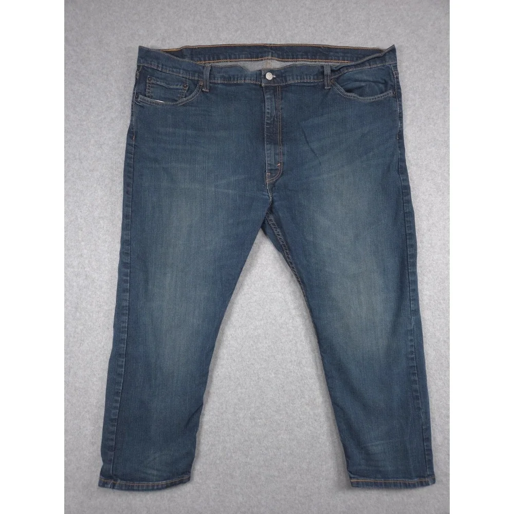 Levis 502 Mens Size 50x29 Blue Taper Fit Stretch Denim Jeans